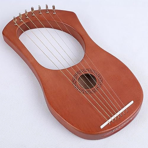 Arpa de lira de 7 cuerdas, instrumento musical pequeño, arpa portátil, arpa de lira para principiantes