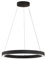 Fischer & Honsel Pendelleuchte, Sirko | sandschwarz | D: 60 cm | H: 160 cm | Höheneinstellenbar | mit Fernbedienung stufenlos dimmbar | Farbtemperatureinstellung stufenlos | 61049 | EEG: F