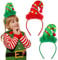 APODESS Weihnachts haarreif beleuchtete Stirnbänder mit LED 2stk Haarreif Weihnachten Led Weihnachtself Kostüm Leuchtender Weihnachts Haarschmuck Leucht Weihnachtshaarreifen