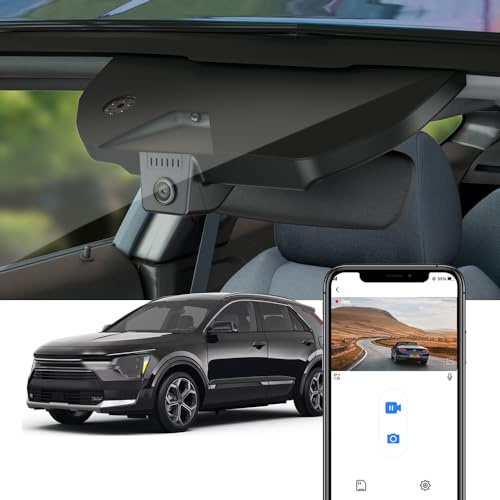 Fitcamx Dashcam 4K Geeignet für Kia NIRO and NIRO EV 2023-2026 (HD2-AT100), OEM Autokamera 2160P UHD Video WiFi, Loop-Aufnahme, G-Sensor, Night Vision, WDR Dasch-cam Auto, Plug & Play, 64GB Karte