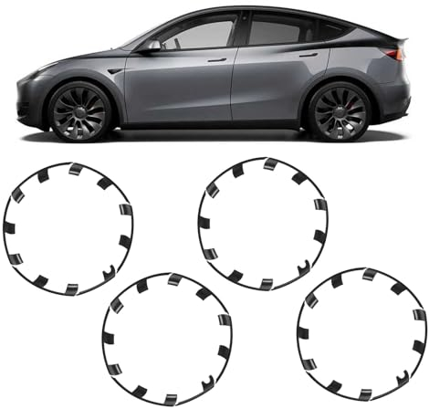 Felgenschutz, 21-Zoll-Felgenschutz, Radkappen-Felgen-Patch-Ersatz fürModel Y Performance 2021 Bis 2023, Einfache Installation, Felgenschutz, Felgen- und (Matt-schwarz)