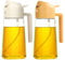 YARRAMATE 2 pièces Spray Huile Cuisine, 470 ml 2 en 1 Vaporisateur Huile d’Olive Avec Buse de Qualité Alimentaire, Flacon Distributeur d'Olive pour Cuisine, Cuisine Accessoires (blanc et orange)