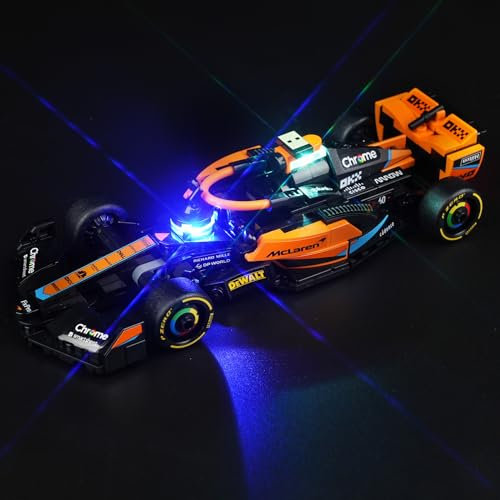 cooldac Led Licht Kit Kompatibel mit Lego Speed Champions 76919 McLaren Formel-1 Rennwagen Set(nur Beleuchtung, Keine Modelle), Kreative Dekorlichter Set Kompatibel mit Lego 76919 McLaren