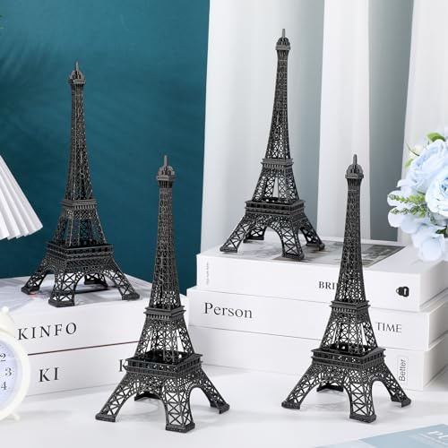 Therwen Eiffelturm-Statue, Dekoration, Metall, Paris, Frankreich, Eiffelturm, Modell, Paris, Eiffelturm, Handwerk, Kunst, Statue, Modell, Schreibtisch, Raumdekoration, Geschenk für Partytisch, Schwarz