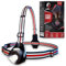 LUMEFIT Lauflicht mit Reflektoren, ideal zum Joggen und Laufen, mit 800 Lumen FrontTaschenlampe, 120° verstellbar, Laufgürtel mit rundum-Reflektoren, rotes Rücklicht, mit Akku (Rot - JR-0906)