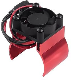 1pcs Remote Control Car Motor Radiator with Heat Receiver Cooling Fan Electrical Parts (Color : Red Single Fan)