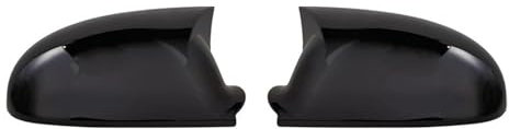 Spiegelkappen Rückspiegel Abdeckung Flügel Spiegel Kappen Fall Horn Für VW Für Golf MK5 Für GTI 2003-2009 Für Jetta 5 Für Passat B6 B 5,5 Rückspiegel Kappe(Farbe:Bright black)