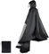 lalago Universal Elektromobil Poncho, Regencape mit Kapuze und Durchsichtigem Panel, Regenponcho für Elektrofahrzeuge, Umhang für Outdoor Aktivitäten - Wetterfest Robust (Schwarz mit Spiegeltasche)