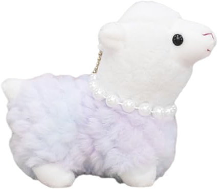 COSMEVIVI ciondolo di alpaca plushies plush pelusche Chiave alpaca plush keychain arredamento portachiavi bambole di peluche ciondolo in peluche di alpaca Viola,porpora