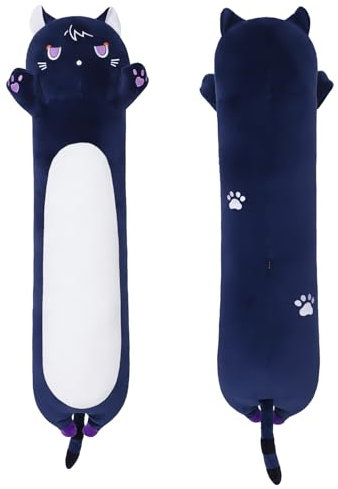 Yeqivo 2025 Neue Katze Kuscheltier Kawaii Katzen Plüschkissen Stofftiere Langes Katzen Plüschkissen niedliches Cat Plüsch Tier Körperkissen Kinder Plüschtier (YS Paw,70CM)