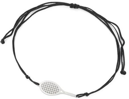 UNIFT Pulsera de raqueta de tenis para mujeres y hombres, de acero inoxidable, con dijes de moda, pulseras de raqueta de tenis, joyería deportiva para los amantes de los jugadores de regalo (plata)