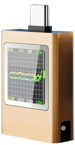 USB Schnelllade Testgerät Multimeter Geeignet Für Spannungs Und Strommessungen Mit Statistischer Zeitfunktion