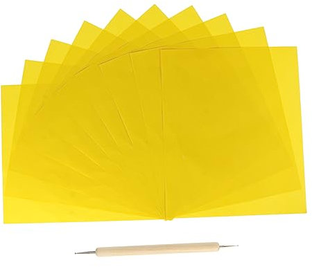 IWOWHERO 10stücke Übertragungs-carbonpapier Für Kreuzstich Mit Präge-stylus Wasserlösliches Für Handgemachte Projekte Und Musterzeichnung Für Anfänger Und Profis