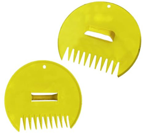 Garden Rake - Large Hand Lawn Rake, Outdoor Leaf Rake | 2 Pieces Garden Leaf Pickup with Handles, Landscaping Tool for Grass, Waste
