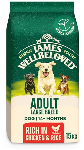 James Wellbeloved Dog Adult Hypoallergenic Dry Food Large Breed Chicken and Rice 15kg