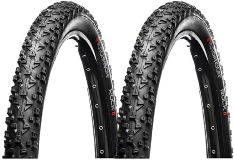 HUTCHINSON - Rock II - Neumático MTB/Leisure - Resistente a los pinchazos - Evacua el Barro - Talones rígidos - Negro - Tipo de Tubo