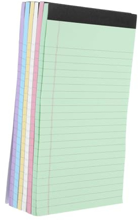 NUOBESTY Schulanfang Party A5 Linierter Notizblock, 6 Stück Packung Papier | Abreißdesign, Tragbar und Vielseitig, Glatte Schriftführung, für Schreiben und Wichtige Notizen