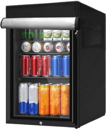 Renopfect Freezer Cover, Outdoor Fridge Cover, Upright Freezer/Drink Refrigerators Cover, Oxford, Waterproof Black Fridge Dustcover