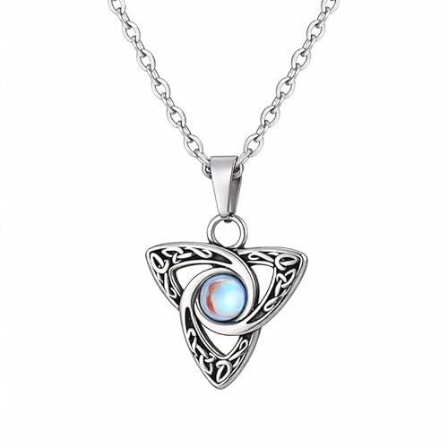 Ma Bijouterie Naturelle Pendentif Celtique Nœud Éternel Porte-Bonheur en Acier Inoxydable Argenté – Bijou Celtique Symbolique – Amulette Irlandaise – Intemporel