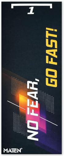 MATEN Teppich für Motorradgarage, Garage aus bedrucktem, NO Fear, rutschfeste Unterseite, ideal für Werkstatt und Wartungsbereich. (wasserabweisendes, rutschfestes PVC, 200x80)