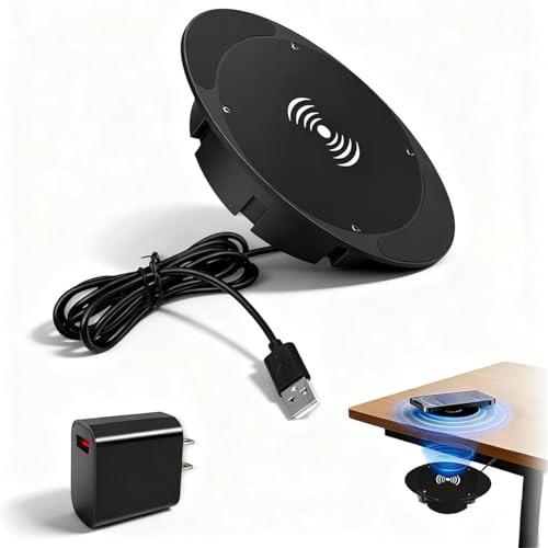 Invisible Under-Desk Wireless Charger-Sleek, Hidden Fast Charging Pad & Space-Saving Qi Charger Invisible, Compatible With Most Phones, Perfect For Minimalist Lovers And Tech Junkies (1 PCS)