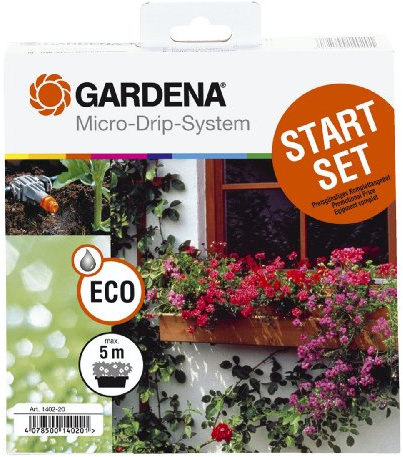 Gardena 1402-20 Micro-Drip-System Start-Set für Blumenkästen