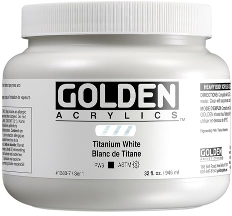 Golden Artist Colors - Acrylic: 32 oz., (Heavy Load) White Titanium I