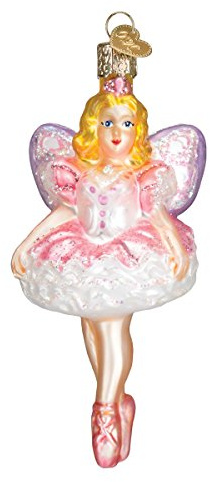 Old World Christmas Sugar Plum Fairy Glass Blown Ornament for Christmas Tree, Handcrafted Holiday Decoration, Fantasy Collection