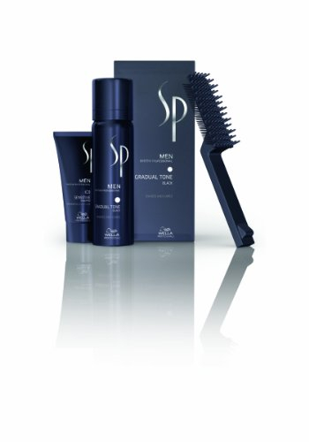 WELLA SP Men Gradual Tone Schwarz, 60 + 30 ml, Mousse, Luftoxidierend, fr Mnner, Ammoniakfrei, Sulfatfrei, Braun mit grau