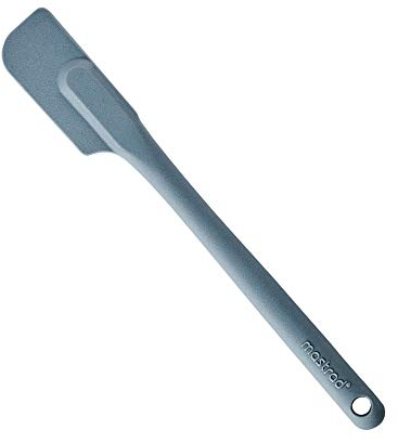 Mastrad - Demi Spatule - Demi Maryse - Pâtisserie Desserts Nappage - Unibloc - en Silicone - Ne Raye Pas les Casseroles - Grise, Gris
