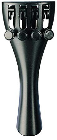 Wittner 4/4 Violin Ultra Composite Tail Piece Black with 4 Fine Tuners and Adjusting Gut 918119 Vwws
