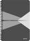 Leitz 44580085 Office Collegeblock A5 kariert, spiralgebunden mit Karton Einband Grau