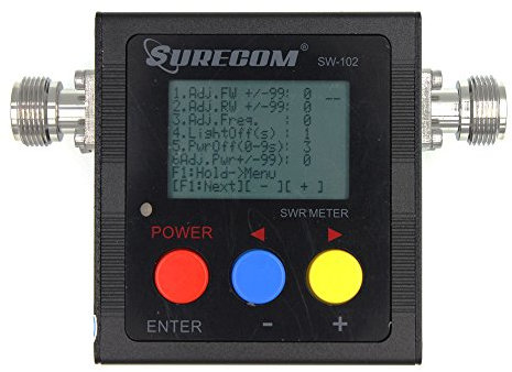 Surecom SW-102 125-525Mhz Digital VHF/UHF Antenna Power & SWR Meter+MF connector