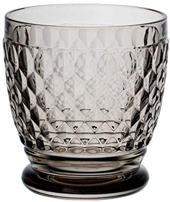 Villeroy und Boch Boston Coloured Trinkglas, 330 ml, Kristallglas, Klar/Grau