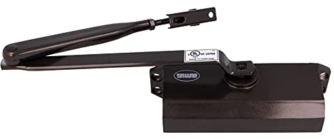 Amig - Türschließer zum automatischen Schließen von Türen mit einem Gewicht von max. 40 kg und einer Breite max. 85 cm | aus Aluminium mit Bronze-Finish | verhindert Zuschlagen oder Zugluft | inkl.
