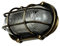 Licht-Erlebnisse Außenlampe Maritim, Schiffslampe Messing, Bullauge, rostfrei, IP64, H:11 cm, E27, Außenleuchte oval, Kleine Wandlampe, Balkon, Haus, Außenwandleuchte