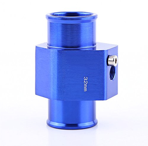 Qiilu calibro temperatura dell'acqua, Adattatore del Sensore di Temperatura Universale Auto in Metallo Guarnizione Temperatura Dell'acqua Tubo Temperatura Sensore Adattatore (32mm)