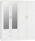 Seconique Nevada 4 Door 2 Drawer Wardrobe in White Gloss