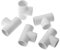 MroMax Lot de 5 raccords de tuyau en PVC en forme de T Blanc 25 mm