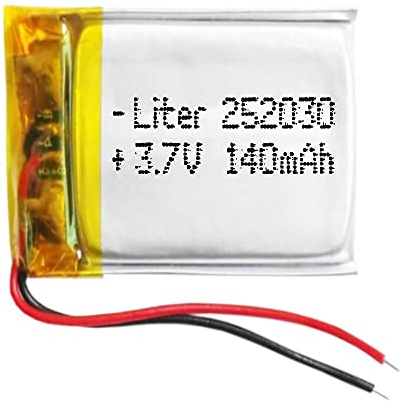 Akku 252030 LiPo 3.7V 140mAh 0.518Wh 1S 5C Liter Energy Battery Lithium Polymer Batterien Schutzplatine für Elektronik Wiederaufladbar - Nicht geeignet für Funksteuerung 32x20x3mm (140mAh|252030)