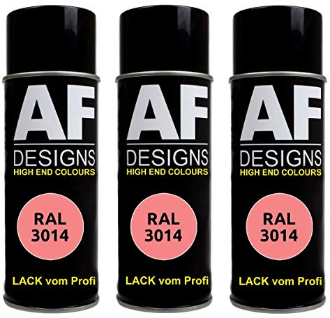 Alex Flittner Designs 3X RAL Lackspray Autolack Buntlack Spraydose RAL3014 Altrosa glänzend