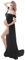FEOYA-Femmes Enceintes Robe sans Bretelles Dames Epaules DenudEes Robe Maternite Maxi Robes Photo Shoot Accessoires Photographie Vetements Robe de Soiree Robes de Mariee,XL,Noir
