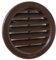 La Ventilazione T10M Griglia di Ventilazione Tonda in Plastica Marrone, da Incasso. Diametro 120 mm