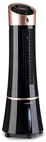 Klarstein Rafraichisseur d'Air Mobile 5 en 1, Refroidisseur d'Air par Evaporation avec Humidificateur, Ventilateur, Ioniseur, Climatiseur Mobile Sans Évacuation, Mode Nuit, 45W, Débit d'Air de 180m³/h