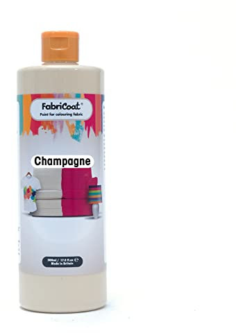 FabriCoat Pintura textil, se utiliza para restaurar o cambiar el color de tapicerías, muebles, interiores de coches, prendas de ropa y calzado (250 ml, champán)
