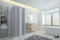 Box doccia 3 lati in pvc a soffietto cm.100x100x100, riducibile su misura