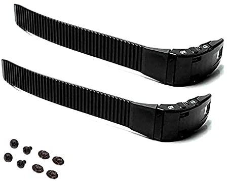 Hyxodjy Patines Ruedas en LíNea Correa Correa de Skate en LíNea Patines Hebillas Accesorios Universal FáCil de Instalar,Correa Repuesto para Patines con Tornillos Y Tuercas (2 Juegos Negro