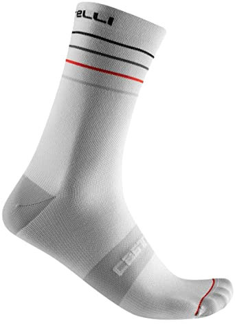 CASTELLI Men's Endurance 15 Sock, Weiss SCHWARZ, S-M
