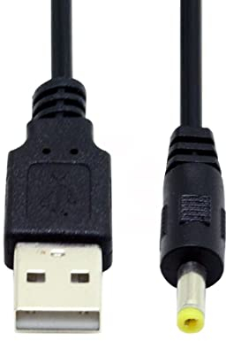 chenyang Câble USB vers DC 4,0 x 1,7 mm, câble d'alimentation USB 2.0 type A vers DC 5 V 4,0 x 1,7 mm, prise ronde 24 AWG 120 cm