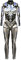 SEAUR Halloween Kostüm Damen Roboter Cosplay Catsuit Overall Knochen Anzug Karneval L